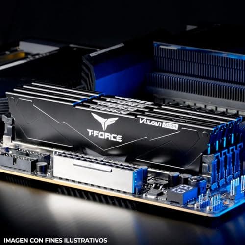 TeamGroup T-Force Vulcan 8GB 5200MHz (5200MT/s) CL40 Black DDR5 UDIMM Desktop Gaming Memory, Metal Heatsink, ECC, XMP 3.0/AMD Expo, Compatible with Intel/AMD CPU, High Performance, Low Latency RAM 5
