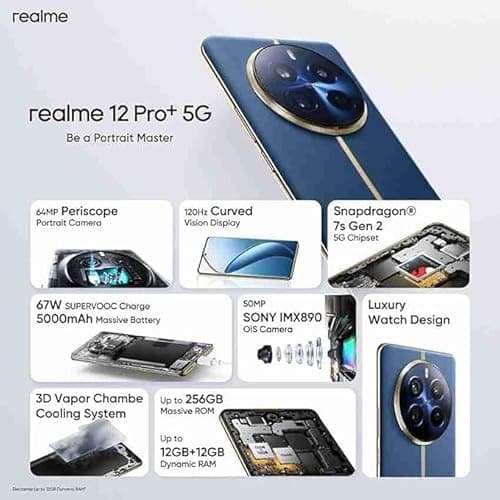 Realme 12 Pro+ 5G Submarine Blue, 12GB RAM, 256GB Storage 3