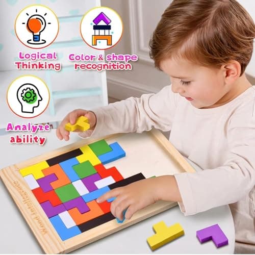 Storio Toys Wooden Russian Blocks Puzzles for Kids Adults, Wood Intelligence Puzzle for Ages 3-8,Wooden Puzzles Brain Teasers Toy Educational Gift for 7-10 Years 2