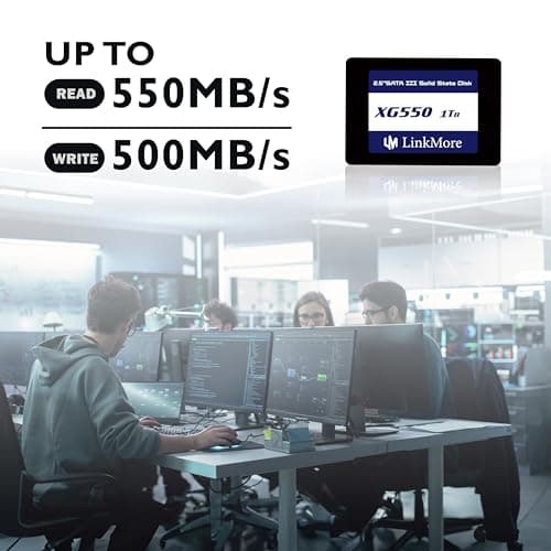LinkMore XG550 1TB 2.5” SATA III (6Gb/s) Internal SSD, Solid State Drive, Read Speed Up to 500MB/s, 2.5 inch for Laptop and PC Desktop 2