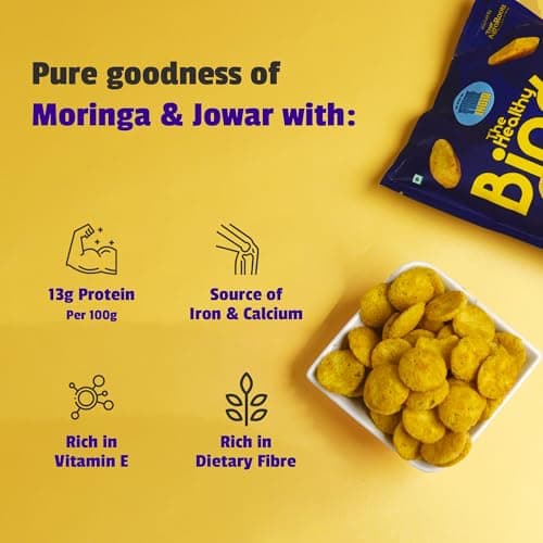 The Healthy Binge Jowar Baked Chips Indian Masala – Healthy Snacks | Baked Snacks | No Palm Oil | Protien Rich | Healthy Snacks for Kids and Adults 40g (Pack of 6) 4