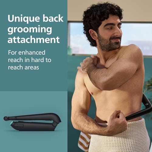 Philips Body Trimmer for Men Private Parts, Removes Back Hair, Skin Safe Grooming, Clinically Tested for Sensitive Skin, 100 Min Runtime, Showerproof, 2+3yrs* Warranty, BG5475/15 3