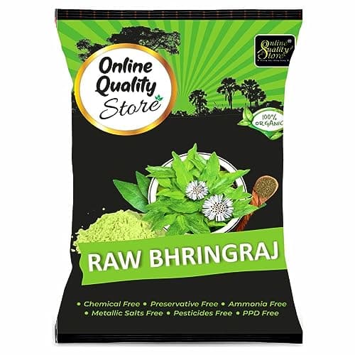 Online Quality Store Raw Bringaraj/Bringraj Dry Leaves Powder - 100g, Powder Form, 100% Natural, No Chemical Added, for Hair Nourishment 2
