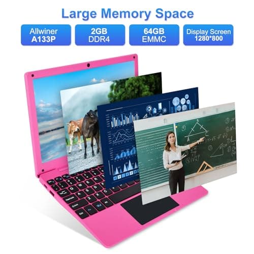 HBESTORE 10.1 Inch Laptop Quad-Core Processor with Android 12.0 Operating System, 2GB Ram 64GB Emmc, Built-in Camera, Wifi, USB Interface, Type-C Charging for Learning E 2