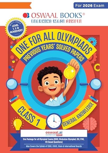 Oswaal One For All Olympiads Class 1 General Knowledge (GK) Prep-Guide Book | Chapter-wise Previous Years' Solved Papers | Questions for SOF& Other Exams 2026 | With Sample Practice Papers & Oswaal.AI