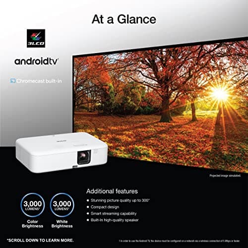 Epson Co-Fh02 Full Hd 3000 Lumens Projector with Hdmi Port - White 4