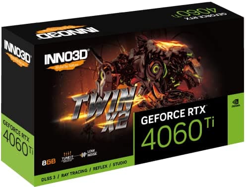INNO3D Geforce RTX 4060 Ti 8Gb Twin X2 8Gb Gddr6 128-Bit Pci-E 4.0 X8 Gaming Graphic Card,pci_e_x8 3