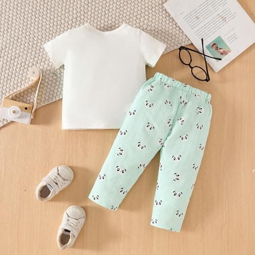 Hopscotch Baby Boys Animal Print Short Sleeves White Formal Set for Ages (6-9 Months) 2