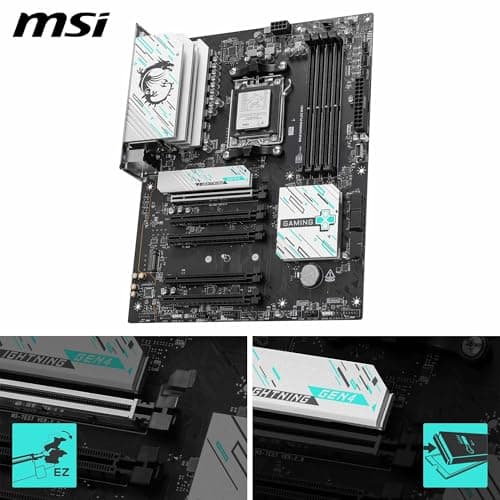 MSI B840 Gaming Plus WiFi Motherboard, ATX - Supports AMD Ryzen 9000/8000 / 7000 Processors, AM5 - DDR5 Memory Boost 8000+ MT/s (OC), PCIe 4.0 x16, M.2 Gen4, Wi-Fi 7, 2.5G LAN 3