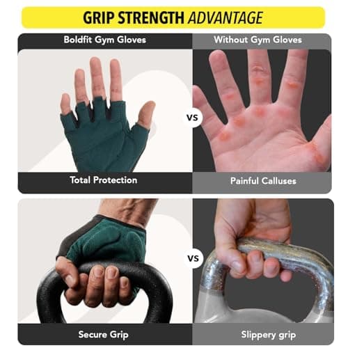 Boldfit Gym Gloves for Men Workout Unisex Cushion Hand Gloves for Gym for Men & Women for Cycling, Weightlifting, Workout Comfortable Fit Bike Riding, Cycling Handgloves - Coregrip Black Yellow XL 4