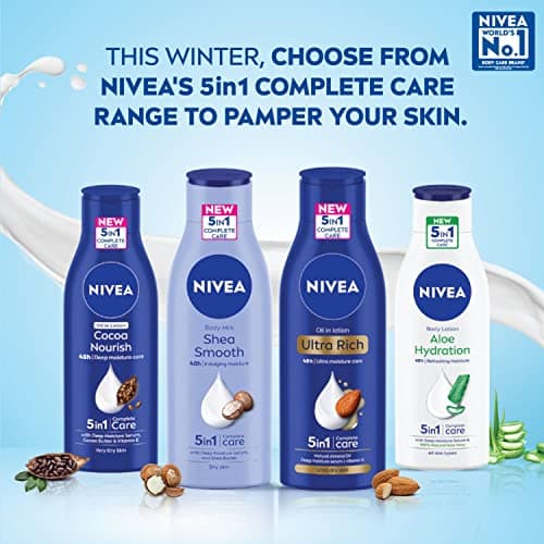 NIVEA Nourishing Body Milk 120ml Body Lotion with Deep Moisture Serum | 48 H Moisturization | With 2X Almond Oil | Smooth and Healthy Looking Skin |For Very Dry Skin (Pack of 2) 5