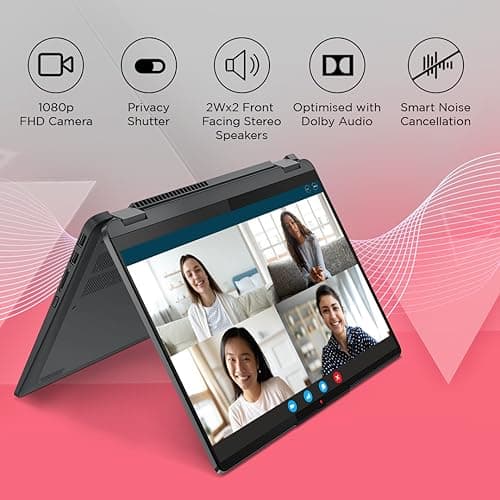 Lenovo IdeaPad Flex 5 Intel Core i7-1355U 14"(35.5cm) WUXGA+ IPS 2-in-1 Laptop (16GB RAM/512GB SSD/Windows 11/Office 2021/Lenovo Digital Pen/Backlit KB/3 Month Game Pass/Grey/1.5Kg), 82Y00052IN 4