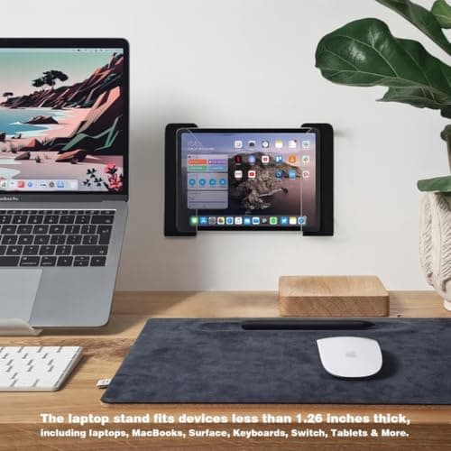 Parikshit Sublimation ayrlic Laptop MacBook Stand Hanging for Table Desk Office Wall Mount Home use for Multiple (Black) 5