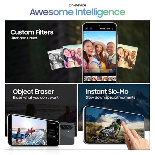 Samsung Galaxy A36 5G (Awesome Black, 8GB, 128GB) | Awesome Intelligence: Circle to Search, Intelligent Editing | Awesome 4nm Snapdragon Processor | Flagship Grade Selfie Camera 4