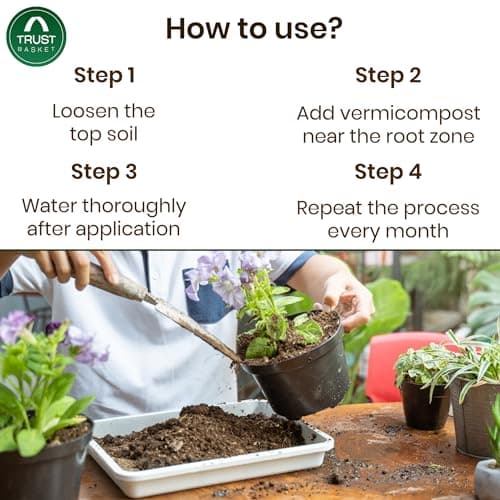 TrustBasket Vermicompost 5kg 100% Natural Organic Fertilizer for Plants | Nutrient-Rich Compost for Home Garden | Improves Plant Health, Water Retention & Soil Quality | Ideal for All Gardening Needs 4
