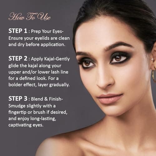 Verymiss Day Night Kohl Kajal With Sharpener 1.2 g I Long-Lasting I Smooth Application I Rich Pigmentation I Jet Black I Qty 1 5