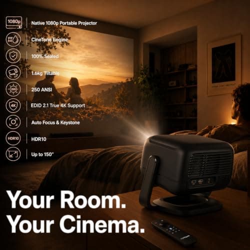 MyFitSpark CINEMAGIC 103 Air Native 1080p Projector 4K Ultra HD Support 3