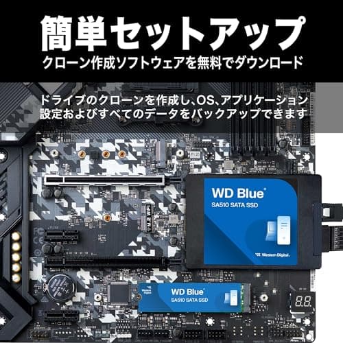 Western Digital Internal SSD 500GB WD Blue SA510 M.2-2280 SATA WDS500G3B0B-EC 5