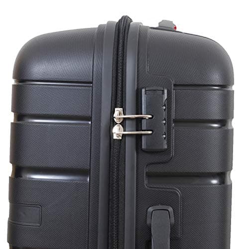American Tourister Medium Trolley Bag for Travel | Upland Spinner 68 Cms Polypropylene Hardsided Check-in Luggage Bag | Suitcase for Travel | Trolley Bag for Travelling, Black 5