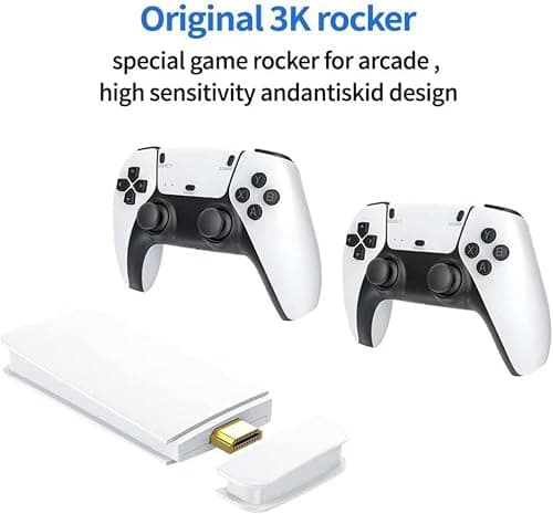 SMARTCAM M15 Game Stick 22000+ INBUILT Video Game Console Retro Classic 3D 4K Full HD with 2 Wireless Gamepad Plug & Play Video Game 64GB 2