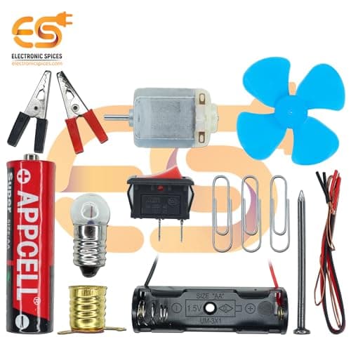 THDCO Science Experiment Kit for Kids | Electronic STEM Learning Set | Electric Circuit DIY Project with Motor Fan | Educational School Toy | Classroom Home Student Experiments | Age 6+ | India 4