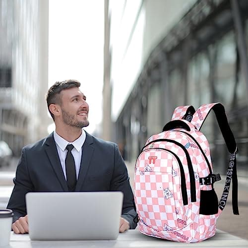 Tinytot 30 Litre, Stylish & Trendy Bag Water Resistant High Storage Heart Star Printed School Backpack College Backpack Travel Backpack Bag for Boys & Girls, 2nd Standard Onwards 18 Inch 4