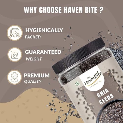 The Haven Bite Raw Chia Seeds 250g | Pure & Natural | Omega-3, Fiber & Protein Rich Superfood | Healthy For Smoothies, Detox Drinks, Weight Loss & Diet | No Artificial Colors 4
