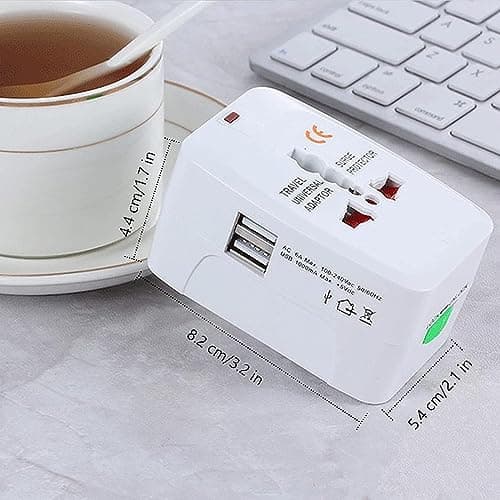 rts 224+ Countries Supported 2024 Universal Travel Adapter Plug International All in One Worldwide Universal Travel Adapters Compatible with Smart Phone,Laptop,Mobile,Camera,Tablet,White 5