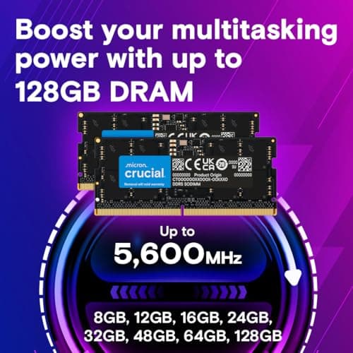 Crucial RAM 8GB DDR5 4800MHz CL40 Laptop Memory CT8G48C40S5 3