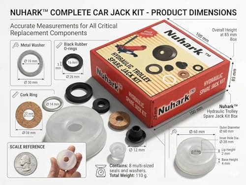 Nuhark™ Hydraulic Spare Jack Kit, 3 Ton Capacity – Oil Seal Jack 3 Ton Repair Kit with Durable Replacement Parts for Hydraulic Lifting, Maintenance & Garage Tools 5