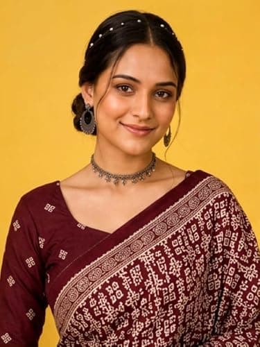 Vicart Elegant Printed Saree for Women with Traditional Ethnic Motifs, Designer Border and Matching Blouse Piece, Soft Comfortable Fabric for Festive, Party, Casual and Cultural Wear 3