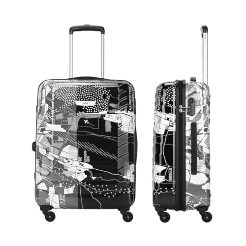Skybags Medium Acrylonitrile Butadiene Styrene (Abs) Trooper Check-in Size Hard Luggage (65Cm) | Luggage Trolley with 4 Spinner Wheels and Resettable Combination Lock | Black 2