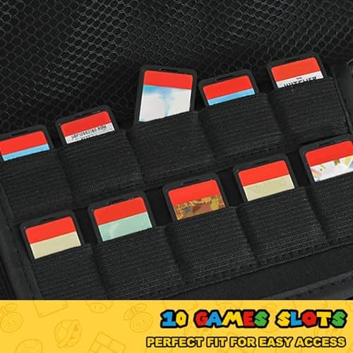 OIVO INDIA Red-Blue Travel Case Pouch Compatible with Nintendo Switch and for Switch OLED Console, Portable Travel Carry Case for Switch/Switch OLED, Protective Box Cover 5