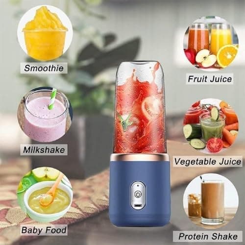 Portable Blender For Smoothie And Juices : Powerful 40 Watts Juicer that Can Crush Ice too | Juicer Machine Portable Blender) (Multicolour) 2