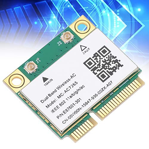 PCIe Network Card, 2.4G Dual Frequency Band(5G) WiFi Card, Universal Bluetooth 4.2 Wireless Network Adapter, for Mini PCIE Half Height Card Slots, Computer, Desktop 4