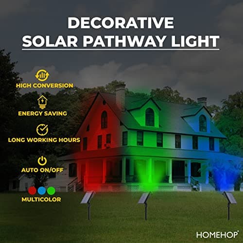 Homehop Solar Light Outdoor Home Garden 10 LED Wireless Pathway Focus Lamp 2