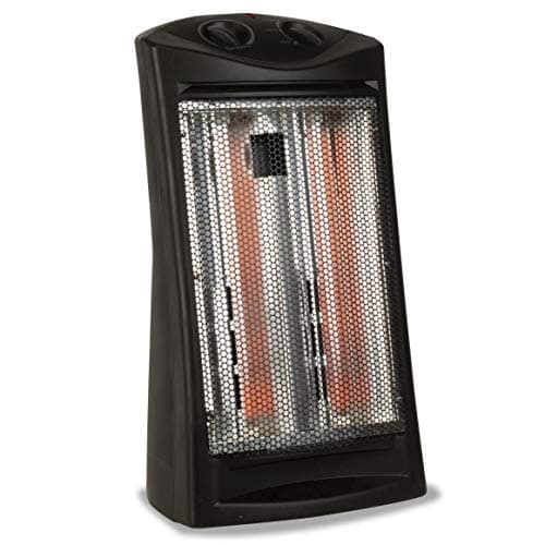 BLACK+DECKER Infrared Radiant Quartz Tower Heater, 1500W Space Heater with Adjustable Thermostat, Portable Heater with 2 Settings, Personal Heater for Home and