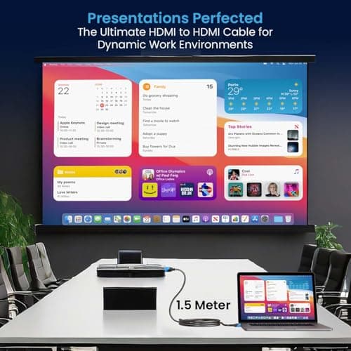 Portronics Konnect Sync 4K@60Hz HDMI to HDMI Cable (1.5M), Gold-Plated Connectors, Pure Copper Core, ARC/eARC Support, PVC Build, Compatible with Smart HDTV, Laptop, Monitor, Projector (Blue) 2