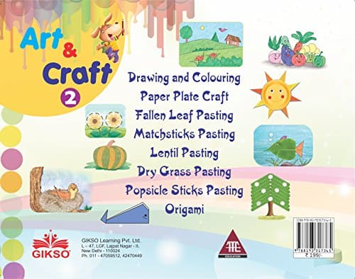 GIKSO Art and Craft 2 – Activity Book for Kids Age 5 to 8 Years Old Includes Colouring Activities (English) - Reprinted 2020 (First Edition 2018, Reprinted 2019) 3