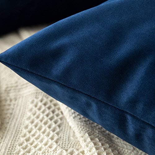 Khooti Velvet Cushion Covers Pack of 2-26" x 26" / 66 x 66 cm - Navy Blue - Soft Pillow Covers Cushion Case for Sofa Bedroom Livingroom Chair Car, Cushion Cover 3