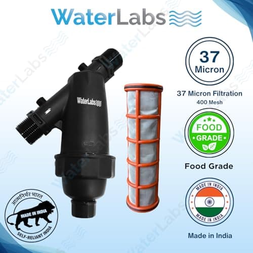 WaterLabs WL0920 Double Mesh Water Tank Filter | 37 Micron | SS 400 Grade Stainless Steel Mesh | UV Stabilized Material | 1 Year Warranty | Cleans Sand, Dirt & Sediments (3/4" Filter | 20MM) 2