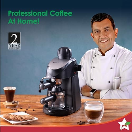 Wonderchef Regenta 5 Bar Espresso Coffee Maker| Built in Milk Frother | Make Espressos, Cappuccinos & Lattes at Home | Metal Porta Filter | 2 Years Warranty 2