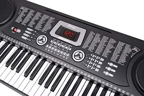 JUAREZ Octavé JRK661 61 Keys Electronic Keyboard Piano with LED Display | Adapter | Key Note Stickers | Mic |Music Sheet Stand | JAK100 Keyboard Bench | JAK200 Piano Keyboard Stand 3