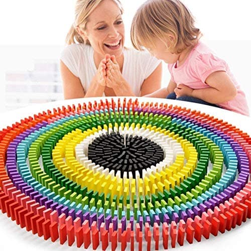 Toyshine 480 Pcs Wooden Domino Blocks Set | 12 Color Educational Building & Domino Racing Game | Creative Learning Toy for Kids 3+ 2