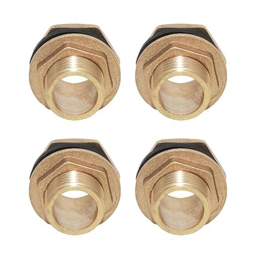4 DN15 Brass Water Tank Hose Water Tube Pipe Connector Adapter Tap Fittings