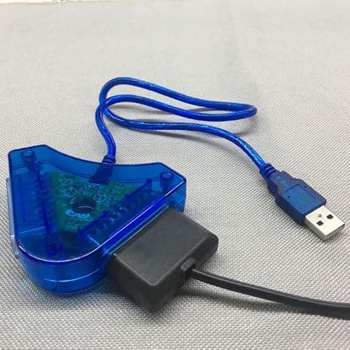 GAMENOPHOBIA PS2 Gamepad to PC - 2 Player Converter to Play Gamepad on Computer - USB Joypad Converter for Upto 2 Controllers - PS2 to PC USB 3