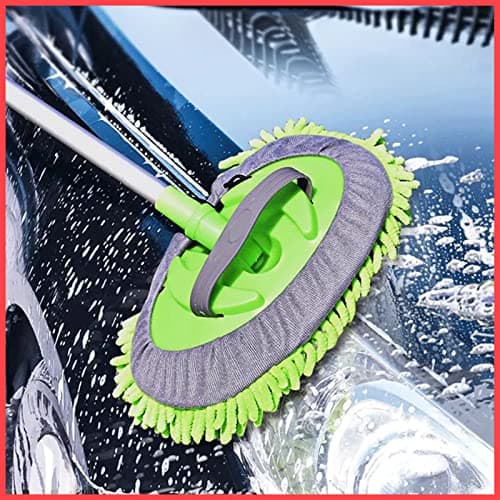 Wolpin Car Duster Microfiber Flexible Duster Car Wash | Car Cleaning Accessories | Microfiber | Brushes | Dry/Wet Home, Kitchen, Office Cleaning Brush Extendable Handle