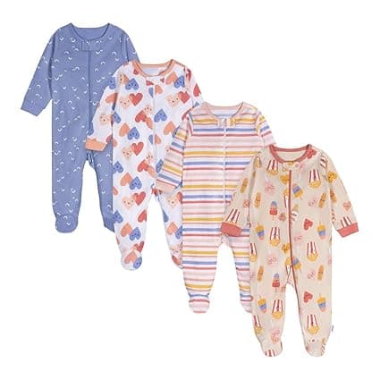ONESIES Brand Baby Boys 4-Pack 'N Play Footies and Toddler Sleepers