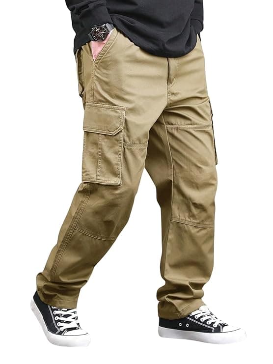Lymio Cargo for Men | Cotton Cargo Pant | Drawstring Waist Pant (Also Available in Plus Sizes) (46-49)