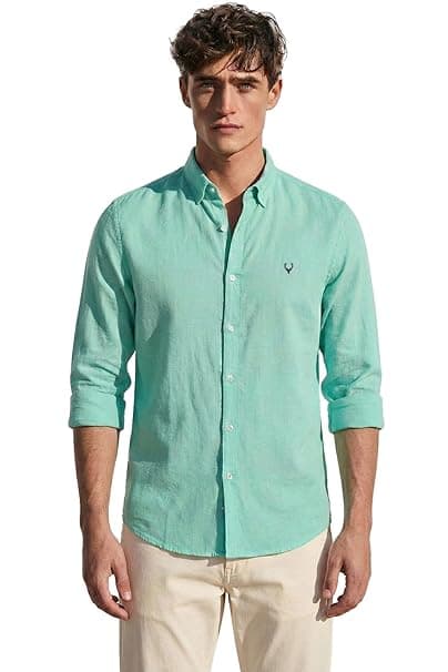 Allen Solly Men’s Casual Shirt | Regular Collar | Soft Breathable Fabric | Everyday Smart Casual Wear